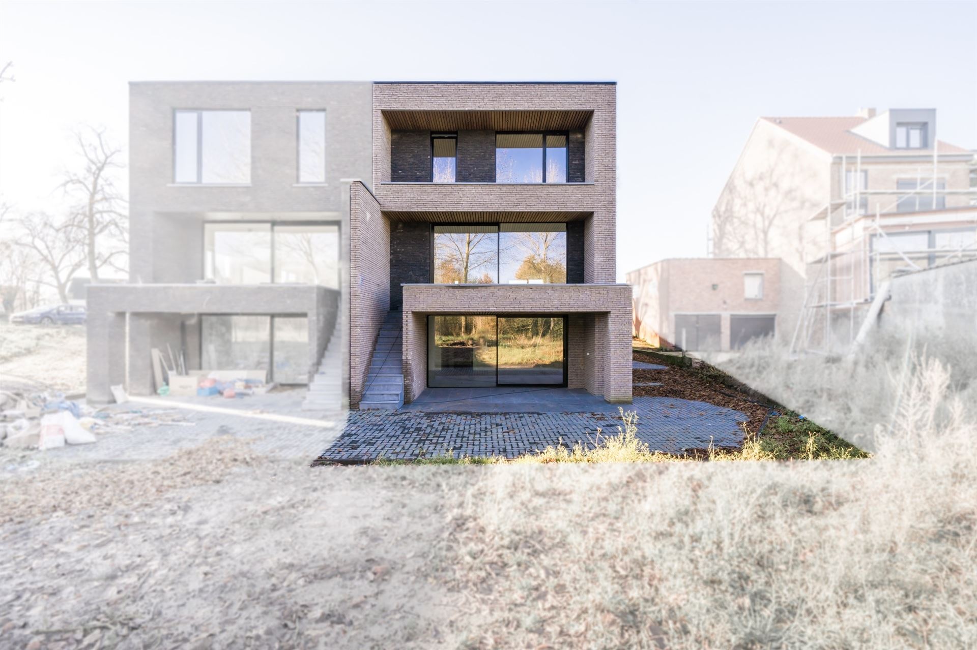 PRACHTIGE HALFOPEN NIEUWBOUWWONING met 3 / 4  slaapkamers en mogelijkheid om Privé met Professioneel te combineren (verkoop met registratierechten!) - foto 1