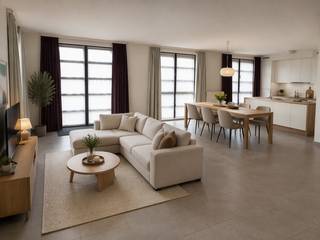 <span><span><strong>Ruim appartement (132m²) met 2 slaapkamers in residentie "De Melkerij"<br /><br /><u>Een bezoek aanvragen kan eenvoudig via onze website: www.immodrie.be. Zoek het pand terug onder 'Te Huur' en selecteer vervolgens op de pagina de optie 'Bezoek aanvragen'. Omwille van de grote reeks aanvragen, worden verzoeken via Immoscoop of andere portaalsites niet verwerkt.</u><br /></strong></span></span>
<p><span>Bij het binnenkomen komen we terecht in de inkomhal. Deze vormt het centrale vertrekpunt van het appartement en biedt toegang tot de verschillende ruimtes. In de inkomhal bevindt zich meteen een praktische kleine berging, waar ook de CV-installatie is ondergebracht. Daarnaast is er hier een afzonderlijk toilet aanwezig.</span></p>
<p><span>Via een deur komen we in de ruime leefruimte. Deze ruimte biedt voldoende plaats voor zowel een comfortabele zithoek als een gezellige eethoek. Er is volop ruimte om de leefruimte naar eigen smaak en levensstijl in te richten. Dankzij de open en aangename indeling vormt dit het centrale hart van het appartement. </span><span>Vanuit de leefruimte is er bovendien rechtstreeks toegang tot het terras. </span></p>
<p><span>Aansluitend aan de leefruimte bevindt zich de volledig uitgeruste keuken. De keuken is praktisch ingericht en beschikt over voldoende werk- en opbergruimte. Het ruime keukeneiland is voorzien van een spoelbak en vaatwasser en biedt daarnaast extra werkruimte. De keukenwand is uitgerust met een kookvuur, combi-oven en koelkast. Daarnaast is er een afzonderlijke diepvriezer voorzien. Aansluitend aan de keuken bevindt zich nog een praktische berging, ideaal voor het opbergen van voorraad alsook is hier de aansluiting voor de wasmachine terug te vinden. </span></p>
<p><span>Terugkerende naar de inkomruimte, is er van hieruit toegang tot de nachthal. Via de nachthal bereiken we de badkamer en de twee ruime slaapkamers.</span></p>
<p><span>De twee slaapkamers bieden heel wat mogelijkheden en kunnen volledig naar eigen behoefte worden ingericht. Ze zijn geschikt als comfortabele slaapkamers, maar kunnen uiteraard ook dienstdoen als bureau, hobbyruimte, dressing of logeerkamer. Dankzij de ruime afmetingen kunnen beide kamers flexibel worden benut.</span></p>
<p><span>De badkamer is praktisch en comfortabel ingericht en beschikt over een douche en een badkamermeubel met dubbele wastafel.<br /><br />Ondergronds is er nog een autostaanplaats aanwezig bij het appartement alsook een privatieve kelderberging.</span></p>
<span><strong>Pluspunten:<br /></strong></span><strong>- Ruime oppervlakte<br />- Inbouwkasten in inkomhal en grootste slaapkamer<br />- Ondergrondse autostaanplaats <span>en privatieve kelderberging.</span><br />- Energiezuinig (EPC-label A)<br />- Zonnescreens aanwezig (ook bij het terras).<br />- Locatie</strong>