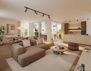 Landelijke ruime Penthouse A2.6 – Residentie Netehof, Mol119,65 m² | 2 slaapkamers | Deels inpandig zonneterras | Ondergrondse autostaanplaats |...