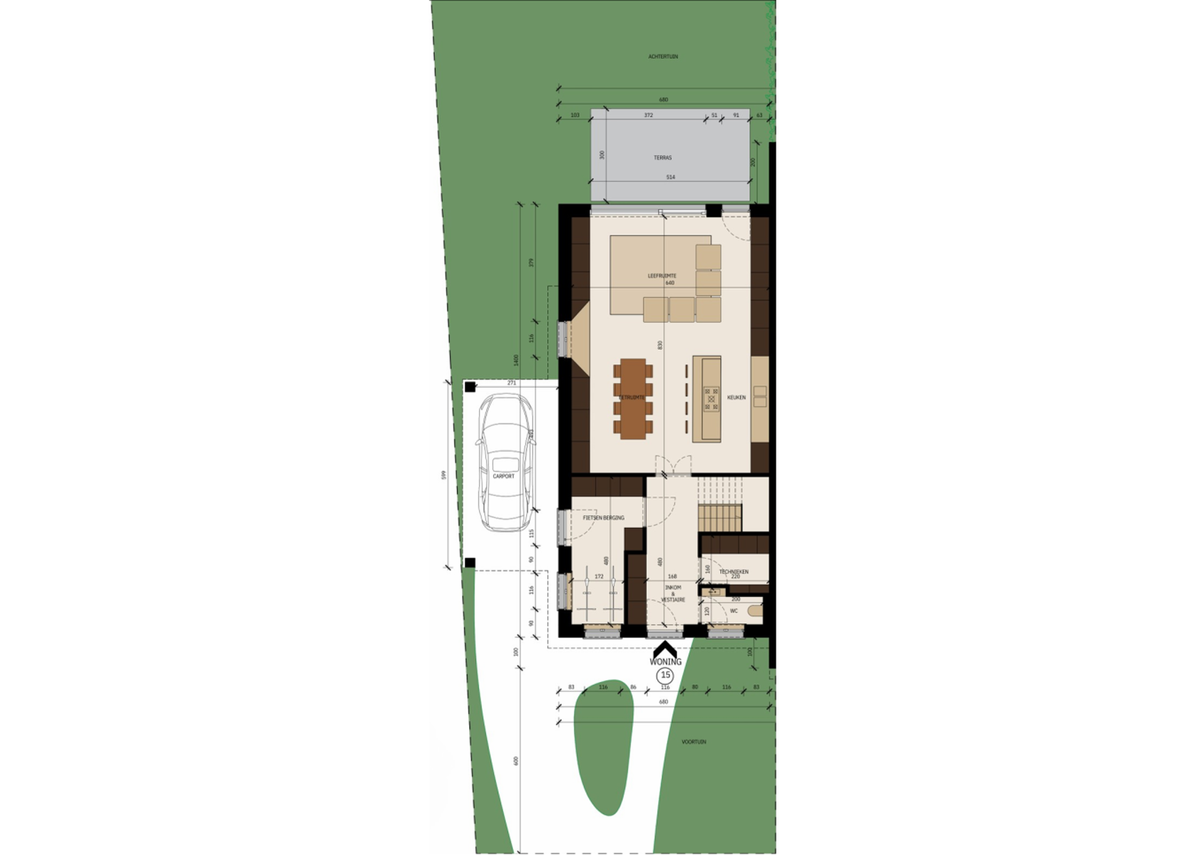 Ruime halfopen woning met grote tuin in Serskamp op 483m² - foto 5