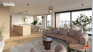 <strong>Duplexappartementen | LOVIA, hartje Aalter<br /><br />Info &amp; Verkoop: Sara - BCA | 0472 860 205 | sara@bcabouwtbeter.b</strong>e<br /><br />Ontdek de 2 duplexappartementen van LOVIA, het stijlvolle nieuwbouwproject op slechts 50 meter van de Markt in Aalter.<br />Deze ruime woonst combineert het comfort van een huis met het gemak van een appartement en is ideaal voor wie lichte, open ruimtes, moderne technieken en hoogwaardige afwerking waardeert.<br /><br /><u>Indeling &amp; troeven:</u><br />+ Oppervlakte: 159,7 m² (2.1) tot 171,8 m² (2.2)<br />+ 3 slaapkamers (waarvan 1 slaapkamer + badkamer op de benedenverdieping)<br />+ 2 badkamers<br />+ Ruime woonkamer met open keuken<br />+ Bijkeuken / berging / wasplaats<br />+ Zuid- of zuidoostgerichte terrassen van 14,4 m² tot 31,74 m²<br /><br />Dankzij de centrale ligging van LOVIA geniet u van alle voordelen van wonen in het centrum van Aalter: winkels, horeca, diensten en de wekelijkse markt liggen letterlijk om de hoek. Tegelijkertijd bieden de duplexen privacy, comfort en maximale leefruimte, perfect voor wie een grotere woning wil inruilen voor een zorgeloze, moderne woonst.<br /><br />Dankzij de warmtepomp en zonnepanelen zijn deze duplexappartementen energiezuinig en toekomstgericht.<br />De afwerking is volledig personaliseerbaar volgens de smaak en wensen van de koper – van vloer tot keuken, badkamers, binnendeuren en trap.<br />Er is tevens mogelijkheid tot aankoop van een autostaanplaats in een afgesloten garage.<br /><br />💡 6% btw mogelijk - ook voor investeerders<br />✨ LOVIA – wonen met rust, comfort en klasse in het hart van Aalter.<br />🏗️ Koop rechtstreeks van aannemer BCA uit Aalter <br />📞 Contacteer BCA vandaag voor meer informatie, plannen of een vrijblijvend gesprek over uw nieuwe thuis bij LOVIA.<br />📞 Sara Van Belle | 0472 860 205  | sara@bcabouwtbeter.be<br /><br /> 