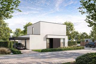 In een nieuwe woonbuurt 'Akkerrand', aan een invalsweg van de Oostmeetstraat ligt een mooi stuk bouwgrond (lot 5) met een oppervlakte van 497 m² en een ideale zuidwestelijk georiënteerde tuin waar Dumobil deze instapklare nieuwbouwvilla kan realiseren. De woning combineert moderne architectuur met energiezuinige technieken en een doordachte indeling, ideaal voor comfortabel en toekomstgericht wonen. De villa wordt uitgevoerd in crepi met stijlvolle accentgevelbekleding, wat zorgt voor een tijdloze en elegante uitstraling. Deze woning is een basisvoorstel specifiek voor deze bouwgrond en kan nog volledig naar smaak gekozen worden.<br /><br />De woning is voorzien van een lichtrijke leefruimte en open keuken met keukeneiland en een aansluitende berging/wasplaats. Op het gelijkvloers is daarnaast een aparte bureauhoek voorzien en een apart gastentoilet. Op de eerste verdieping vinden we 3 volwaardige slaapkamers, een ruime badkamer met dubbele wastafel, inloopdouche én bad, nog een apart toilet en een handige berging. De grondplannen zijn optimaal uitgewerkt met oog voor licht, ruimte en functionaliteit. Buiten geniet u van een zuidwestelijk gerichte tuin, ideaal om volop te genieten van de namiddag- en avondzon. Voor de wagen is er een carport voorzien aan de woning. De villa wordt uitgerust met de nieuwste technieken zoals zonnepanelen met hybride omvormer, ventilatiesysteem D met warmterecuperatie, warmtepomp met koelmodule en vloerverwarming op zowel het gelijkvloers als de verdieping. Dit alles resulteert in een uiterst energiezuinige en comfortabele woonervaring, zowel in de zomer als in de winter.<br /><br />Bent u op zoek naar een moderne nieuwbouwwoning voor toekomstgericht wonen die u nog naar uw hand kan zetten terwijl wij de werkzaamheden op ons nemen? Neem dan zeker contact met ons op. 051 40 10 12 | info@dumobil.be. Of maak een persoonlijke afspraak met één van onze bouwadviseurs op ons kantoor of tijdens één van onze bezoekdagen in onze kijkwoning in Tielt of Erpe-Mere| Bekijk het verder op ons website:<strong> <u>www.dumobil.be/nl/villabouw/bouwgronden/koekelare-moderne-nieuwbouwvilla-in-autoluwe-buurt</u></strong><br /><br />De vermelde vanafprijs van de woning is de gecalculeerde optelsom van de grondprijs, de constructieprijs, de architect- en de infrastructuurkost volgens het basisbestek. Exclusief bijkomende kosten zoals de aansluitingskosten, registratierechten, notariskosten, btw en de kosten voor landmeter en verkavelingsakte.