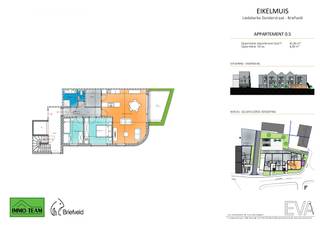 Appartement 0.5 bevindt zich uiterst rechts op het <strong>gelijkvloers </strong>van het 4-gevel gebouw. Dit appartement beschikt over een inkomhal met toilet, <strong>2 slaapkamers</strong>, badkamer , een ruime leefruimte met open keuken en aangrenzende berging. De leefruimte geeft uit op een ruim terras. <br /><br />Alle info op kantoor. Contacteer ons via <strong>info@immoteam.be</strong> of <strong>0478/059 069</strong>