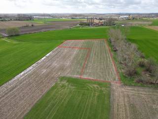 Perceel landbouwgrond in een L-vorm met een oppervlakte van ± 64a 80ca. Het perceel maakt deel uit van een groter geheel en is verpacht. Gvg, Ag, Gmo, Vkr, Gvv. P-score: A.<br /><br />WETTELIJKE VERPLICHTE VERMELDINGEN:<br />Vergunningen: nee<br />Bestemming: agrarisch gebied<br />Geen gerechtelijke maatregelen opgelegd.<br />Voorkooprecht: ja (de pachter en de Vlaamse Waterweg nv)<br />Verkaveling: nee<br />P-score: A<br />Eventuele opmetingskosten zijn ten laste van de koper.