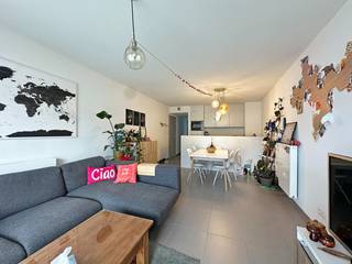 In de populaire Dam-wijk, een levendige en opkomende buurt in Antwerpen, bevindt zich dit instapklaar, recent appartement op de derde verdieping van een verzorgd gebouw met lift.<br />De omgeving biedt een ideale mix van stadsleven en bereikbaarheid: nabij Park Spoor Noord, het Eilandje, winkels, horeca, het MAS, openbaar vervoer en belangrijke invalswegen.<br /><br />Via de inkomhal kom je binnen in de lichtrijke leefruimte met open keuken. De keuken is voorzien van alle nodige apparatuur: vaatwasser, ijskast met vriesvak, combi-oven, keramische kookplaat en dampkap. Via de leefruimte krijgt u toegang tot het aangename zuidwestelijk georiënteerd terras. <br />De badkamer is voorzien van een tegelvloer, lavabomeubel en bad met douchefunctie.<br />Het appartement beschikt over 2 slaapkamers van 13 m² en 8 m².<br />Ook beschikt het appartement nog over een handige, aparte wasberging.<br /><br />Op de benedenverdieping kan u de garage terugvinden, dewelke mee zit inbegrepen in de prijs. <br /><br />De vaste maandelijkse kosten bedragen €100,00 per maand. <br /><br />Het appartement is beschikbaar vanaf 01.05.2026.<br /><br />Heeft u interesse en wenst u een bezoek ter plaatse in te plannen? Surf naar onze website www.vbvastgoed.be en klik op de groene knop "ik ben kandidaat"!
