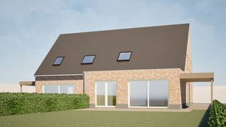 Langs de Westkerkestraat te Eernegem vinden we ter hoogte van nummer 153 deze rustieke nieuwbouwwoning terug op perceeloppervlakte van 470 m².<br /><br />De Westkerkestraat (N368) is een belangrijke verbindingsweg tussen het centrum van Eernegem en Westkerke. Alle nodige voorzieningen zoals bakker, beenhouwer, school, grootwarenhuis en apotheek bevinden zich op wandel- of fietsafstand.<br />Dankzij een nabijgelegen busknooppunt (lijnen 21 & 52) op slechts 150 meter, geniet u van een vlotte verbinding met Brugge en Oostende.<br /><br />Deze halfopen woning bestaat op de gelijkvloerse verdieping uit een inkomhal met apart toilet, een ruime leefruimte met open ingerichte keuken en daarnaast een ruime was-en bergruimte. <br />Op de eerste verdieping bevinden zich 3 slaapkamers, waarvan 1 met dressing, een ruime badkamer en een nachthal met apart toilet. Tevens beschikt deze woning over een zolder.<br />Overigens beschikt de woning over een ruime, westgerichte tuin en carport. <br />(Gvg, WgLk, Gmo, Gvkr, Vv) ~ E-peil: 30 ~ Ref. OU28291<br /><br />Vraag gerust naar ons lastenboek en een duidelijke prijsraming op kantoor.<br /><br />De woning wordt tot in de puntjes afgewerkt, waarbij u als klant volledige inspraak in de afwerking hebt. <br /><br />Dit ontwerp is op heden in vergunningsaanvraag bij de gemeente Ichtegem.<br />Verkopen kunnen nog niet worden gerealiseerd, een reservering maken is wel mogelijk.<br /><br />Residentie Vastgoed treedt niet op als bemiddelaar maar als verkoper van het onroerend goed.