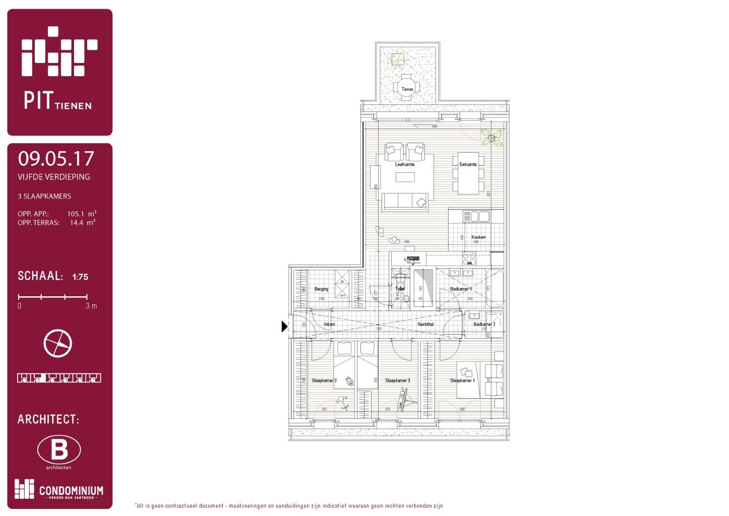 Appartement te koop in Tienen met 3 slaapkamers - foto 1