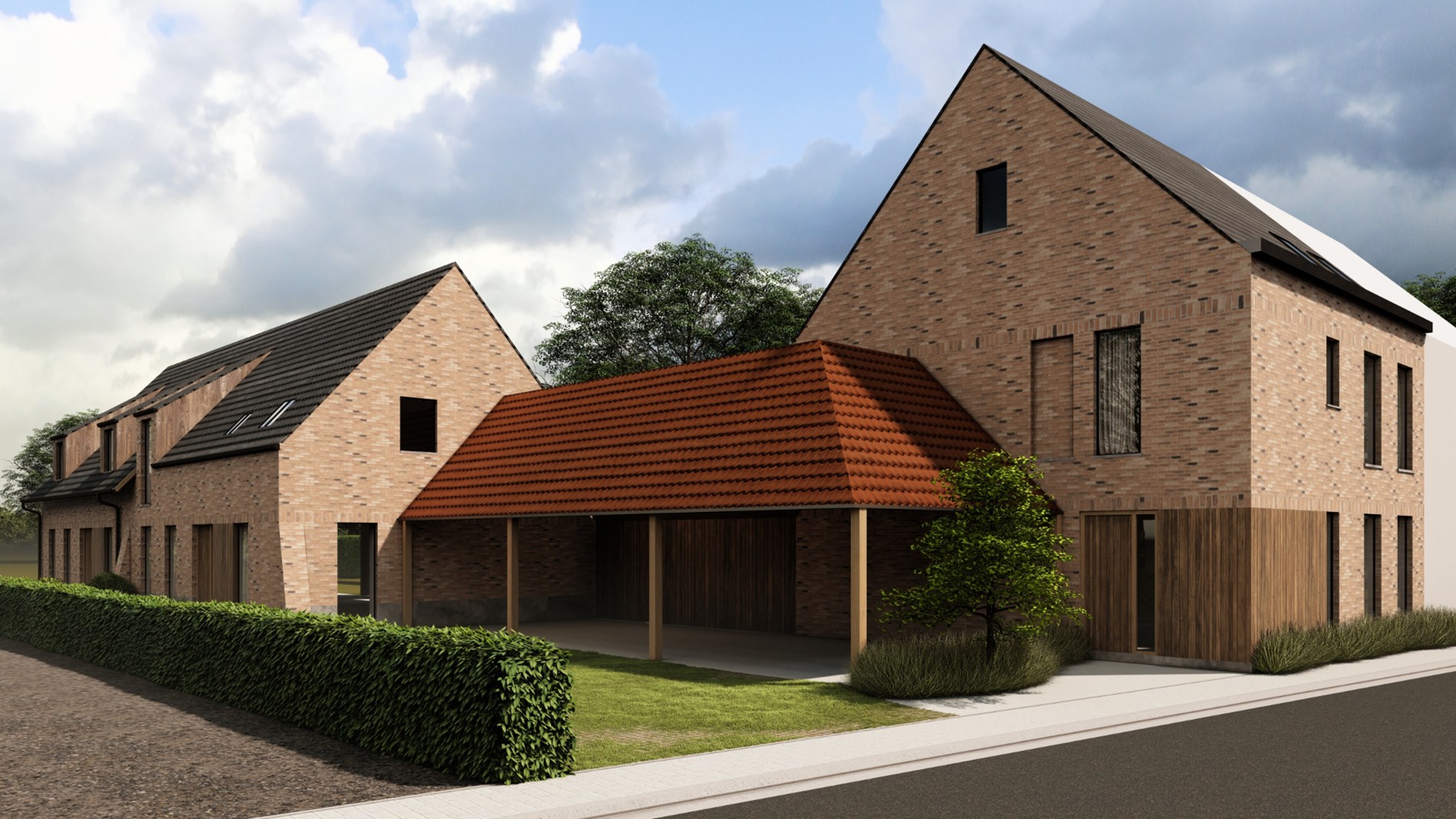 Woonerf met 3 knappe BEN-woningen te Nederzwalm - foto 2