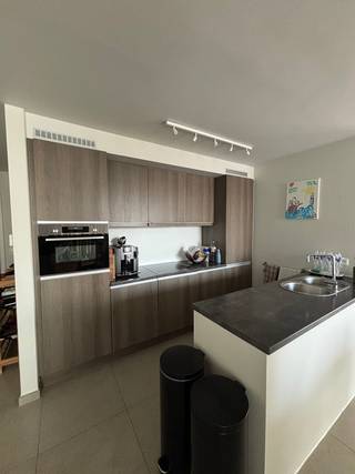 2 slaapkamer appartement te huur in het centrum van Oostende. Het appartement is gelegen op de 7de verdieping. U komt binnen in een zeer ruime inkomhal. De moderne open keuken is uitgerust met elektrische kookplaat, dampkap, oven, ingebouwde frigo en vaatwasser. De ruime woonkamer 46m² is omgeven door ramen die u een toegang geeft tot het terras van 18m². Badkamer met ligbad en douche garnituur en dubbele wastafel. Toilet is apart. U beschikt over 2 slaapkamers van 12m² en 13 m². Lift aanwezig in het gebouw alsook een gemeenschappelijke fietsenberging. Garagebox kan gehuurd worden voor € 130,00 / maand. De algemene onkosten zijn € 50/maand met afrekening. Dit appartement is vrij vanaf 01/11/2026. U bent vlak aan het station en het strand. Vraag gerust een bezoekje aan om dit appartement te bezichtigen.