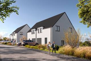 <p><b> 9 NIEUWBOUWWONINGEN TE KERKSKEN – UW NIEUWE THUIS IN EEN RUSTIGE, GROENE OMGEVING! </b><b></b></p>
<p>Ontdek deze 9 prachtige nieuwbouwwoningen, ideaal gelegen in het charmante Kerksken, een oase van rust met tal van wandelwegen in de buurt. Perfect voor wie houdt van een landelijke omgeving, zonder in te boeten op comfort en bereikbaarheid.<br /><span>De natuur rondom de woningen en in de buurt draagt bij tot een gezonde en rustige leefomgeving.</span><br />Alle winkels, scholen en zorgverlening is zeer vlot bereikbaar op ongeveer 1 km.<br />Dit project combineert moderne architectuur met de charme van een rustige woonomgeving. Een droomlocatie voor gezinnen, jonge koppels en iedereen die het beste zoekt van twee werelden: rust en gemak.<br />De woningen beschikken over hoogwaardige materialen en alle moderne technieken zoals een warmtepomp, vloerverwarming en hernieuwbare energie waardoor je een lage energiefactuur zal bekomen.<br />Alle woningen beschikken over 3 slaapkamers, luxueuze badkamer, een grote lichtrijke leefruimte met semi-open keuken, een handige berging grenzend aan de keuken. Deze geeft toegang naar het achtergelegen terras.<br />De zolder biedt een extra ideale bergruimte.<br />Er is keuzevrijheid in ons aanbod: met garage of met carport, met warmtepomp of gascondensatieketel.<br /><br />Deze woningen verdienen je aandacht. <br />Neem vandaag nog contact op voor meer informatie of een bezoek op het kantoor van Aeygems Vastgoed!<br /><b></b></p>