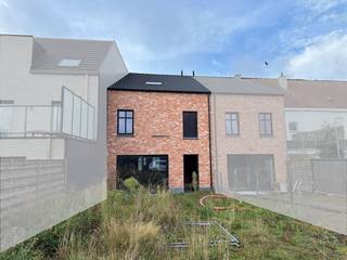 Dit nieuwbouwproject met landelijke look bestaat uit 2 gezinswoningen, waarvan enkel de inkomhal gemeenschappelijk is. Ontdek de rechterwoning...