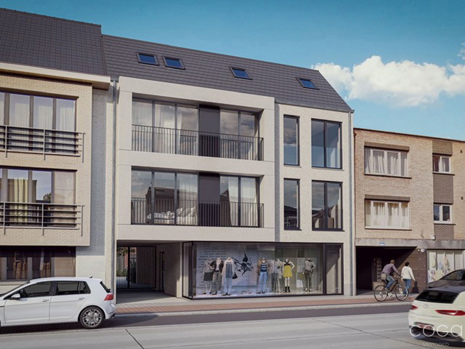 Nieuwbouw handelsruimte 97m² in centrum St Job - foto 1