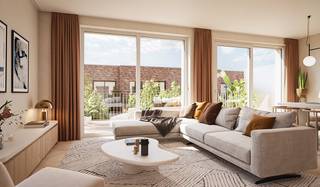 App. C.3.2: Deze penthouse op de derde verdieping heeft 2 slaapkamers, een terras van +/- 17 m² en een oppervlakte van +/- 108 m². Deze lichtrijke penthouse is gelegen in het hart van Roeselare. Het Laere bevindt zich op wandelafstand van alle dagelijkse voorzieningen, winkels en restaurants. Met de fiets breng je je kinderen in enkele minuten naar de crèche of één van de drie scholen die zich in de buurt bevinden. Dit alles vanuit de groene oase van het Noordhofpark. Geïnteresseerd in een duurzaam en kwalitatief nieuwbouwappartement met een ruim terras en zicht op het groen? Dan moet je in Het Laere zijn. <br /><br />Interesse of vragen? Meer info op matexi.be/hetlaere of contacteer vrijblijvend onze sales consultant op 051 28 03 70.