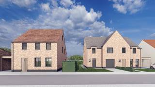 Deze nieuwbouwwoning is gelegen te Bovekerke en bestaat uit:Gelijkvloers: inkomhal - gastentoilet - bureau - lichtrijke living met open ingerichte...