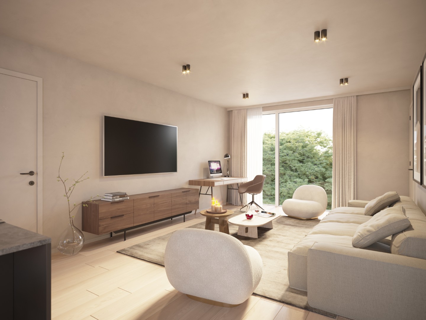 Prachtig compact 2-slaapkamer appartement (+/-70m² exclusief terras) + op de tweede verdieping met ruim terras in Residentie NATIONS - foto 5