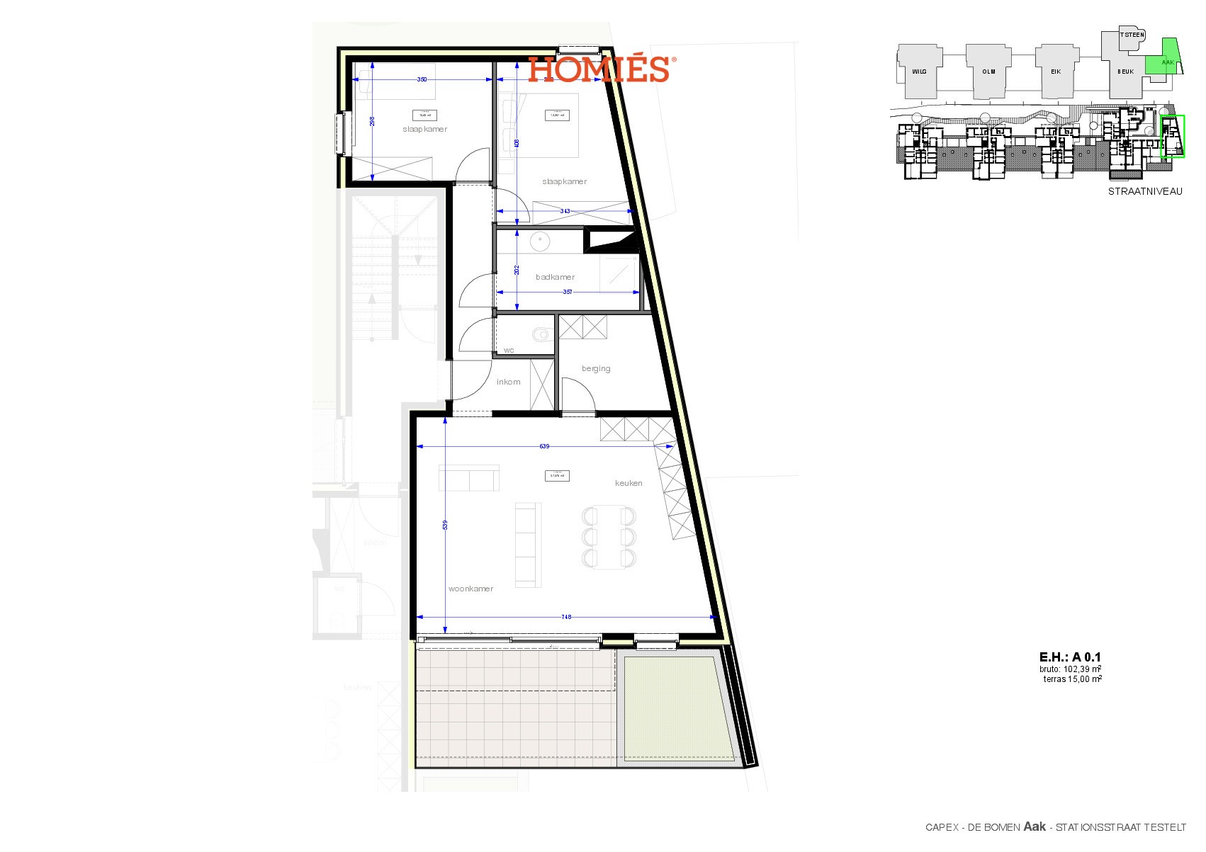 Ruim appartement 2 slpk met terras - photo 2