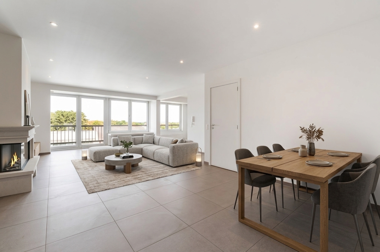 Ruim lichtrijk 2-slaapkamer appartement centrum Eeklo. - foto 3