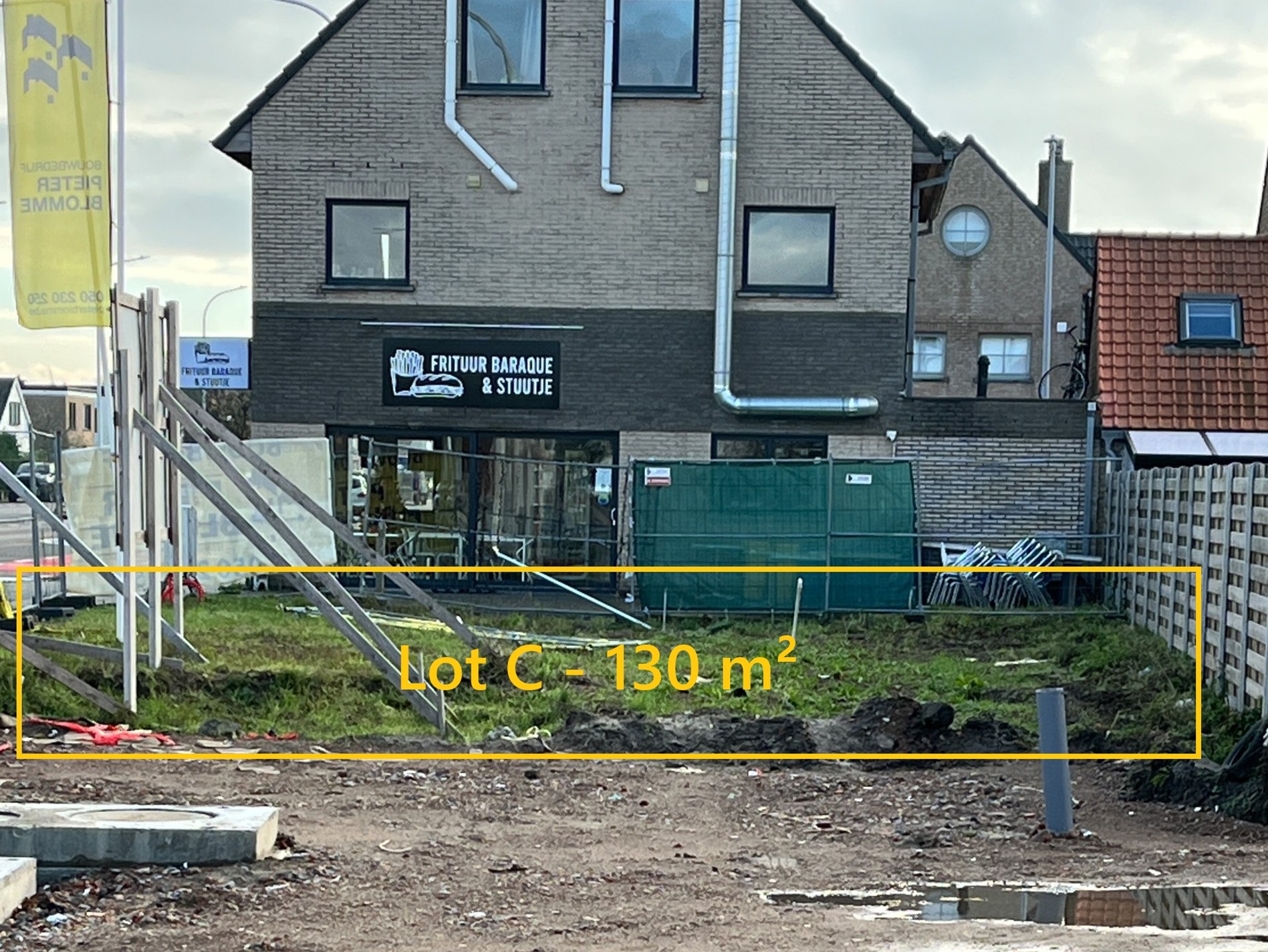 Stukje grond (rechts van n° 97)Tuinzone uitgesloten uit verkaveling