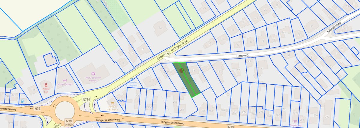 Twee aanpalende bouwgronden (nr. 55 & 57) – samen 933 m² - foto 1