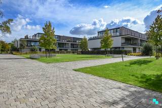 Dit rustig gelegen appartement met drie slaapkamers bevindt zich op de eerste verdieping van woonpark 'Ter Beurse' en heeft een bewoonbare oppervlakte van ca. 114 m² (volgens EPB-attest). Het appartement werd tot in de puntjes afgewerkt en blinkt uit in energiezuinigheid dankzij het geothermisch warmtepompsysteem met vloerverwarming en passieve koeling, aangevuld met zonnepanelen. Dankzij de onmiddellijke nabijheid van de Rijksweg en het op- en afrittencomplex E403 (Roeselare-Rumbeke) geniet u bovendien van een uitstekende bereikbaarheid. Verder ligt het appartement op een boogscheut van het provinciedomein 'Wolvenhof'. Indeling: inkomhal met gastentoilet, lichtrijke leefruimte met open, geïnstalleerde keuken (voorzien van een composiet werkblad, kookplaat, dampkap, microgolf, oven, koelkast en dubbele spoelbak) en praktische voorraadberging. Vanuit de leefruimte heeft u rechtstreeks toegang tot twee aangename terrassen, waar u in alle rust kan genieten van het uitzicht op het binnenplein. Verder beschikt het appartement over een badkamer met inloopdouche, dubbele wastafel en aansluiting voor de wasmachine, een eerste slaapkamer met ingemaakte kasten die zich uitstekend leent als dressing of bureauruimte, en twee bijkomende slaapkamers die eveneens voorzien zijn van ingemaakte kasten. Tot slot is er de mogelijkheid tot het aankopen van een ondergrondse garagebox van maar liefst ca. 33 m² à 35.000 euro en overname van de meubels (te bespreken). Geothermie | EK conform | E-peil E8 (bijna energieneutraal) | 8 zonnepanelen. Contacteer ons voor meer informatie.