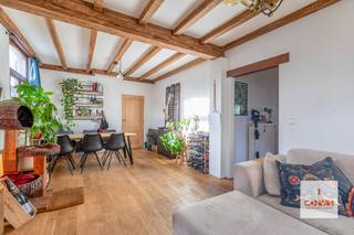 Bij het binnenkomen word je ontvangen in een ruime inkomhal, waarna je doorloopt naar de gezellige woonkamer met authentieke elementen...