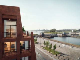 Dit exclusieve penthouse met panoramisch zicht op het water bevindt zich in de Montevideo Residence, waar luxe en duurzaamheid samenkomen. Met twee slaapkamers, omringende terrassen en een ruim dakterras biedt deze woning, ingericht door interieurarchitect Arjaan De Feyter, een unieke woonbeleving. <br /><br />De inkomhal geeft toegang tot een gastentoilet en leidt naar de master bedroom met en-suite badkamer en dressing. De tweede slaapkamer heeft een eigen badkamer, wat een gevoel van privacy en comfort creëert. De leefkeuken staat in directe verbinding met de eet- en leefruimte en is ontworpen met oog voor functionaliteit en eenvoud, zonder in te boeten op stijl. <br />Dankzij de drempelloze terrassen vormt het buitenleven een vanzelfsprekend verlengstuk van de leefruimtes. <br /><br />Aanvullend: Natuursteen, parket en maatwerk-inbouwkasten; warmtepomp, domotica, airconditioning en vloerverwarming<br />Ondergrondse parkeerplaatsen apart aan te kopen (40.000 euro per plaats), kleinschalige residentie.<br /><br />Gelegen op het Eilandje, biedt deze penthouse prachtige vergezichten en bevindt deze zich op wandelafstand van restaurants, galerieën, winkels en het MAS-museum. <br />De belangrijkste invalswegen alsook openbaar vervoer zijn vlot bereikbaar, <br /><br />Voor meer informatie, contacteer Merva Marasligil op +32 (0) 484 96 35 94.