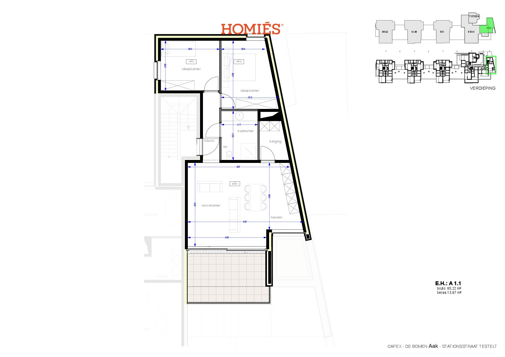 Lichtrijk appartement met 2 slaapkamers en terras - photo 2