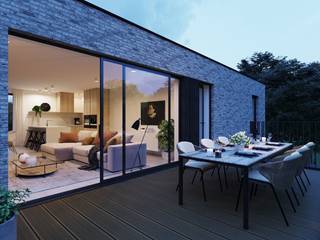 Ontdek deze moderne koppelwoning in ons woonproject Tielt Zuid met een open leefruimte, 2 slaapkamers, een eigentijdse badkamer, berging en...