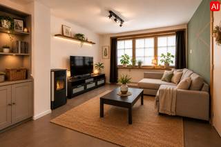 Rustig en centraal gelegen gezinswoning met een bewoonbare oppervlakte van ca. 170 m², gelegen in de dorpskern van Dentergem, vlakbij de kerk en het gemeentehuis. De woning geniet van een vlotte bereikbaarheid en bevindt zich op wandelafstand van lokale voorzieningen, in een aangename en landelijke omgeving.<br /><br />PLUSPUNTEN:<br />* GUNSTIGE CENTRALE LIGGING<br />* TOTAALRENOVATIE 2010 | VOLLEDIG NIEUWE DAKCONSTRUCTIE 2024<br />* ZONNEPANELEN (14 STUKS x 425 WP) <br />* WARMTEPOMP (lucht/lucht) AIRCO/VERWARMING <br />* ENERGIEVRIENDELIJK | B-LABEL <br />* AUTOMATISCHE ZONWERING TWEEDE VERDIEPING<br />* MOGELIJKHEID TOT AANKOOP STAANPLAATS OP WANDELAFSTAND <br /><br />INTERIEUR:<br />U komt binnen via de inkomhal, die toegang geeft tot de lichtrijke woonkamer met open keuken. Dit betreft een ingerichte keuken met spoelbak, kookplaat, dampkap, oven met ruimte voor frigo. Verder beschikt het gelijkvloers over een praktische koele berging, een ruime wasplaats alsook een apart gastentoilet.<br /><br />Op de eerste verdieping bevinden zich 2 slaapkamers en een vernieuwde badkamer (2024) met dubbel lavabomeubel en inloopdouche. Tevens op dit verdiep een apart toilet. <br />Via een vaste trap bereikt u de tweede verdieping (volledig nieuw 2024), waar u de ruime derde (master) slaapkamer en een aparte bureauruimte terugvindt.<br /><br />EXTERIEUR: <br />Op het eerste verdiep is er een gezellig overdekt terras (7m²) waar het gezellig vertoeven is!
