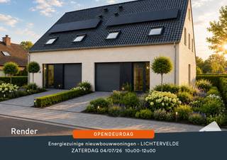 <strong>Hedendaags & Energiezuinig wonen met Groen uitzicht!<br /><br />DEZE WONINGEN KOMEN IN AANMERKING VOOR HET 6% BTW-TARIEF!</strong><br /><br />Percelen tussen de <strong>375 m<sup>2</sup> en 532 m<sup>2</sup> </strong>met een bewoonbaar oppervlak tussen de <strong>179 m<sup>2</sup> en 186 m<sup>2</sup></strong>.<br />Goede locatie nabij de autosnelweg en alle voorzieningen.<br />Maak vrijblijvend een afspraak op kantoor!<br /><br />De loten 3 en 4 bestaan uit 2 volwaardige bouwlagen met plat dak, uitgerust met garage en 4 slaapkamers.<br />De loten 1, 2, 5 en 6 bestaan uit twee bouwlagen met hellend dak en zijn eveneens voorzien van garage en <strong>4 slaapkamers.</strong> Hier kan desgewenst mits meerkost een <strong>vaste trap naar de zolder </strong>worden voorzien voor het inrichten van extra kamer(s).<br /><strong>Zonnepanelen en warmtepomp</strong> zijn inbegrepen in de prijs.<br />Zonder zorgen uitkijken naar je <strong>NIEUWE THUIS.</strong><br /><br /><strong>Zonnige tuin Zuid-West</strong> met prachtige uitzichten.<br /><br />Badkamer is uitgerust met dubbele lavabo, douche of ligbad.<br />Alle loten zijn op het verdiep voorzien van een apart toilet en berging. <br /><br /><u><strong>Indeling:</strong></u>
<ul>
<li>Inkom met gastentoilet;</li>
<li>Leefruimte met open keuken met zicht op de tuin;</li>
<li>Garage/berging;</li>
<li>Nachthal;</li>
<li>Apart toilet;</li>
<li><u><strong>4 slaapkamers;</strong></u></li>
<li>Badkamer met dubbele lavabo, douche of ligbad;</li>
<li>Berging/dressing;</li>
</ul>
<strong><u>Extra:</u></strong>
<ul>
<li>Nog in te richten zolder ( meerprijs)</li>
</ul>
<br /><u><strong>Troeven:</strong></u>
<ul>
<li>Regenwaterput 5000 liter;</li>
<li><strong>Vloerverwarming</strong>;</li>
<li>Warmtepomp;</li>
<li>Zonnepanelen;</li>
<li>Ventilatiesysteem D.</li>
</ul>
<br /><strong>De woningen worden afgewerkt conform het lastenboek, u heeft als koper veel inspraak bij afwerking.</strong>