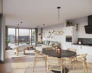 Informatie & Bezoeken: 02/318.18.08 of new.brussels@weinvest.be<br />Ontdek het Matisse-project, een moderne residentie met 156 lichte en duurzame appartementen, variërend van studio's tot 3-slaapkamerappartementen.<br />Gelegen in het hart van Evere, biedt het Matisse-project een ideale locatie, dicht bij de Europese instellingen, de luchthaven en het stadscentrum. Geniet van een dynamische buurt met groene ruimtes, winkels, scholen en een uitstekend openbaar vervoersnetwerk.<br />De bewoners hebben toegang tot een terras en een gemeenschappelijke privétuin, ontworpen als een ideale ontspanningsruimte om te genieten van een rustige en aangename levensomgeving in het hart van het project.<br />De interieurs van de Matisse-appartementen zijn ontworpen om optimaal comfort en een ongeëvenaarde levenskwaliteit te bieden. Grote raampartijen zorgen voor uitzonderlijk natuurlijk licht en bieden een prachtig uitzicht over de stad.<br />Het Matisse-project integreert moderne energieoplossingen zoals geothermie en zonnepanelen, waardoor hernieuwbare energie wordt geleverd. Het project maakt geen gebruik van fossiele brandstoffen en legt de nadruk op milieuvriendelijkheid. Energie-efficiëntie staat centraal in het project en zorgt voor een verlaagd energieverbruik, terwijl optimaal comfort wordt gegarandeerd.<br />Mogelijkheid van 6% btw, onder voorwaarden.