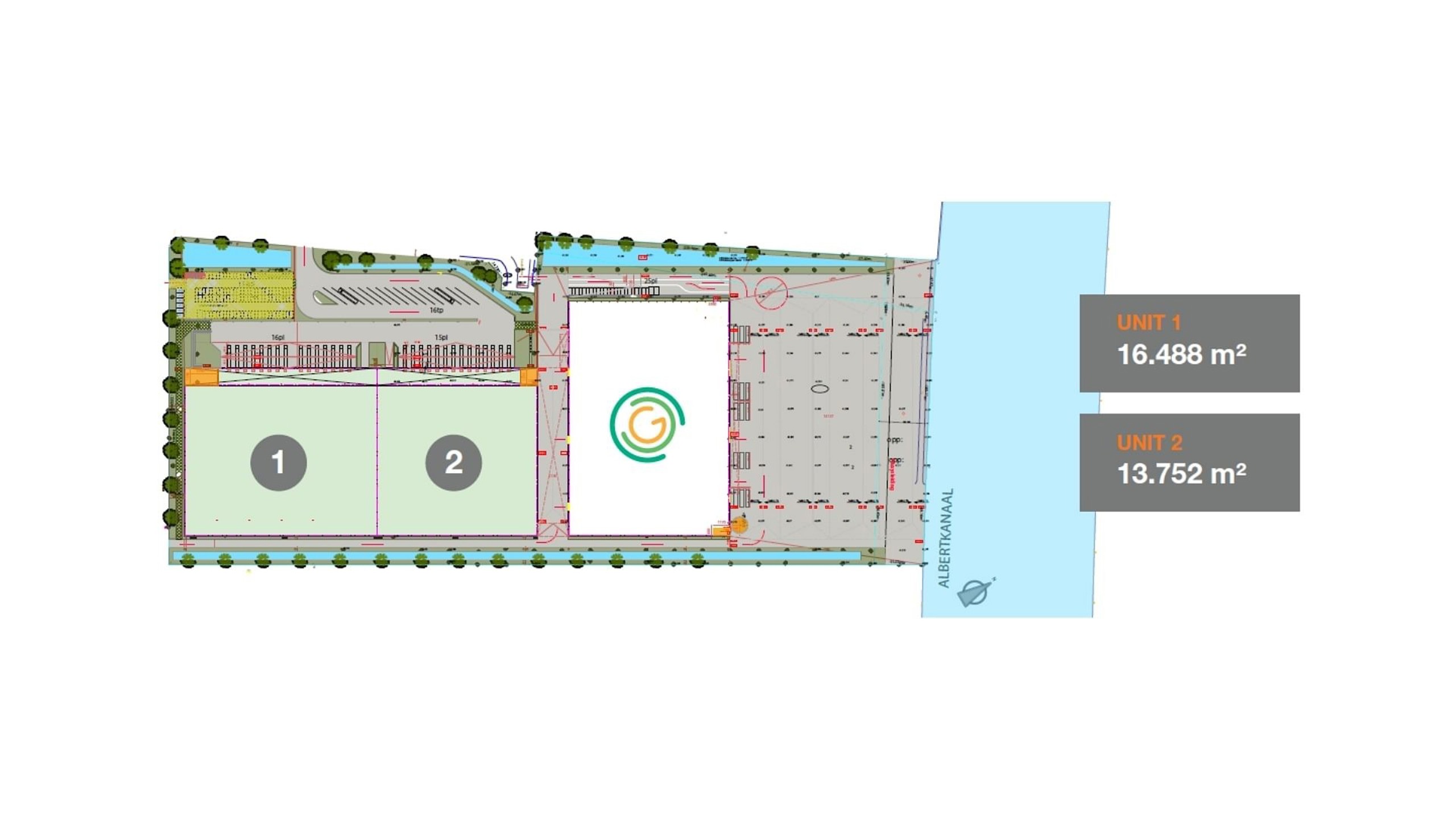 Genk Zuid : logistiek 16.200 m² met mezzanine, kantoren en laadkades - foto 5
