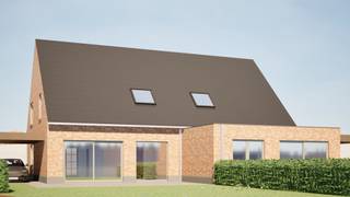 Langs de Westkerkestraat te Eernegem vinden we ter hoogte van nummer 153 deze rustieke nieuwbouwwoning terug op perceeloppervlakte van 470 m².<br /><br />De Westkerkestraat (N368) is een belangrijke verbindingsweg tussen het centrum van Eernegem en Westkerke. Alle nodige voorzieningen zoals bakker, beenhouwer, school, grootwarenhuis en apotheek bevinden zich op wandel- of fietsafstand.<br />Dankzij een nabijgelegen busknooppunt (lijnen 21 & 52) op slechts 150 meter, geniet u van een vlotte verbinding met Brugge en Oostende.<br /><br />Deze halfopen woning bestaat op de gelijkvloerse verdieping uit een inkomhal met apart toilet, een ruime leefruimte met open ingerichte keuken en daarnaast een ruime was-en bergruimte. <br />Op de eerste verdieping bevinden zich 3 slaapkamers, waarvan 1 met dressing, een ruime badkamer en een nachthal met apart toilet. Tevens beschikt deze woning over een zolder.<br />Overigens beschikt de woning over een ruime, westgerichte tuin en carport. <br />(Gvg, WgLk, Gmo, Gvkr, Vv) ~ E-peil: 30 ~ Ref. OU28291<br /><br />Vraag gerust naar ons lastenboek en een duidelijke prijsraming op kantoor.<br /><br />De woning wordt tot in de puntjes afgewerkt, waarbij u als klant volledige inspraak in de afwerking hebt. <br /><br />Dit ontwerp is op heden in vergunningsaanvraag bij de gemeente Ichtegem.<br />Verkopen kunnen nog niet worden gerealiseerd, een reservering maken is wel mogelijk.<br /><br />Residentie Vastgoed treedt niet op als bemiddelaar maar als verkoper van het onroerend goed.