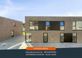OPENDEURDAG ZATERDAG 23/05 10U TOT 12U30.Instapklare en energiezuinige halfopen gezinswoning te koop in de Dorpsstraat te Gistel (Snaaskerke),...