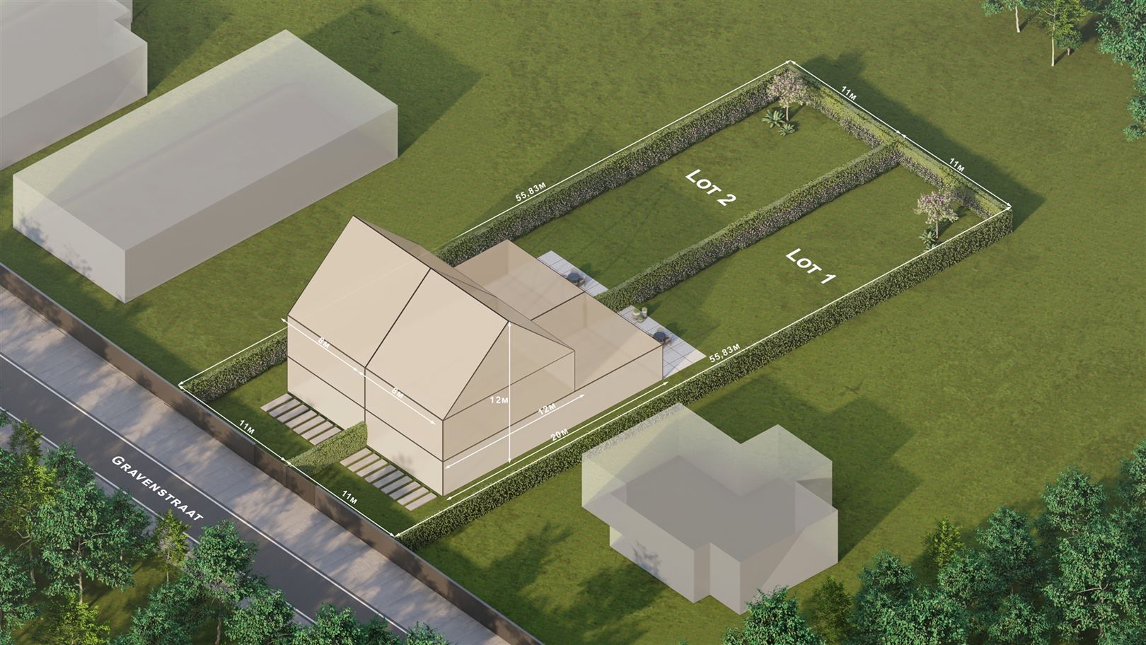 perceel bouwgrond van 612 m² voor halfopen bebouwing - foto 4