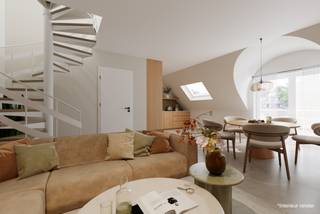Voor meer info en foto’s, surf naar www.swevers.be – Aan de Anne Ruttenstraat 44/4 in de Heilig-Hartwijk in Hasselt bevindt zich dit instapklare duplexappartement met één slaapkamer. Met een bewoonbare oppervlakte van 63 m², veel natuurlijke lichtinval, een balkon, ruime kelderberging en garage biedt het appartement heel wat praktische troeven. Het appartement ligt op de tweede verdieping van een gebouw uit 2002 en is verdeeld over twee niveaus. Op het eerste niveau bevindt zich de ruime living van 41,08 m² met plaats voor een zit- en eetgedeelte. Dubbele deuren geven toegang tot het balkon van 1,87 m². Aansluitend vindt u de open keuken van 7,12 m² en een apart toilet. Via de interne trap bereikt u de bovenverdieping. Hier ligt de ruime slaapkamer van 17,39 m², voorzien van een dakraam. Ook de badkamer met douche bevindt zich op dit niveau. Zo zijn het leef- en slaapgedeelte praktisch van elkaar gescheiden. Een ruime kelderberging en garage zijn inbegrepen. Het appartement is momenteel verhuurd aan € 767,96 per maand en vormt daardoor ook een interessante opportuniteit voor investeerders. De ligging is gunstig: scholen en openbaar vervoer bevinden zich op circa 500 à 550 meter, winkels op ongeveer 950 meter en het centrum van Hasselt op circa 1 km. De snelwegen zijn bereikbaar op ongeveer 2,3 km. Voor meer informatie, bel 011 255 155. Bron bewoonbare oppervlakte: EPC – verslag.