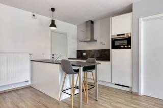 Ben je op zoek naar een instapklaar appartement met ruim terras en een rustig, groen uitzicht? Of ben je investeerder en zoek je een slimme vastgoedbelegging nabij Brussel die meteen rendement kan opleveren? Dan is dit recente appartement in residentie Albert absoluut het ontdekken waard.<br />Het appartement is volledig vrij van gebruik en momenteel niet verhuurd. Dat biedt maximale flexibiliteit: ideaal voor wie er zelf wil wonen, maar evengoed voor wie het appartement wenst te verhuren.<br />Gelegen op de tweede verdieping en bereikbaar met de lift, verwelkomt het appartement je via een inkomhal met apart toilet. Van daaruit kom je in de lichtrijke leefruimte met open, uitgeruste keuken en praktische berging. Aansluitend bevindt zich het ruime terras aan de rustige achterzijde van het gebouw, waar je geniet van een aangenaam zicht op het achterliggende groen.<br />Verder beschikt het appartement over een ruime slaapkamer met geïntegreerde dressing. Vanuit de slaapkamer heb je rechtstreeks toegang tot de badkamer met inloopdouche.<br />Het gebouw dateert van 2016 en verkeert in uitstekende staat van onderhoud. De degelijke afwerking en de verzorgde residentie maken dit appartement bijzonder aantrekkelijk. Dankzij de ligging aan de Romeinse Oprit geniet je bovendien van een vlotte bereikbaarheid, met openbaar vervoer, belangrijke invalswegen en de Brusselse rand in de onmiddellijke nabijheid. EPC: B (69 kWh/m² jaar). Stedenbouwkundige inlichtingen in aanvraag. De vermelde prijs is een startprijs. Elk bod hoger dan de vermelde prijs wordt overgemaakt aan de eigenaar die zich het recht voorbehoudt om dit al dan niet te aanvaarden. Ref. BR00432