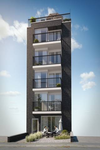 ! EXCLUSIEF PENTHOUSE APPARTEMENT MET RUIME TERRASSEN EN PRACHTIG ZEEZICHT IN NIEUWBOUWPROJECT DUINHOEK TE KOKSIJDE!<br /><br />Het penthouse appartement is de eyecatcher van dit kleinschalig nieuwbouwproject dat bestaat uit slechts 4 appartementen. De werken van deze nieuw te bouwen residentie, gelegen te Joststraat 7A, 8670 Koksijde - een rustige ligging, vlakbij zee en de duinen - vangen binnenkort aan. De oplevering is voorzien rond april 2027.<br /><br />Het duplexappartement werd als volgt ingedeeld: 
<ul>
	<li>Verdieping 4: inkomhal | open, volledig uitgeruste keuken met aanpalende berging | leefruimte uitgevend op balkon met zijdelings zeezicht | afzonderlijk toilet | slaapkamer met aanpalende badkamer voorzien van inloopdouche en lavabo | trap naar de bovenverdieping;</li>
	<li>Verdieping 5: tweede slaapkamer uitgevend op zonneterras aan de achterzijde | badkamer voorzien van douche en lavabo | salon uitgevend op ruim terras met zijdelings zicht op zee.  </li>
</ul>
De indeling van het appartement kan nog aangepast worden naar uw wensen. Drie slaapkamers zijn mogelijk! <br /><br />TROEVEN: kleinschalige residentie - ruime terrassen (30 m²) - Prachtig zicht op zee - 2 à 3 slaapkamers - Kwalitatieve afwerking<br /><br />Aankoop van kelderberging in de residentie mogelijk. Gemeenschappelijke fietsenberging aanwezig. <br /><br />De foto van het zicht op zee werd genomen van op de tweede verdieping. Het zeezicht op de vierde verdieping zal dus nog indrukwekkender zijn! <br /><br />Exclusief verblijven aan zee op het hoogste niveau? Genieten op een groot terras met zicht op zee? Deze penthouse in nieuwbouwproject Duinhoek combineert zicht op zee met luxe, ruimte en een ongeëvenaard wooncomfort.
