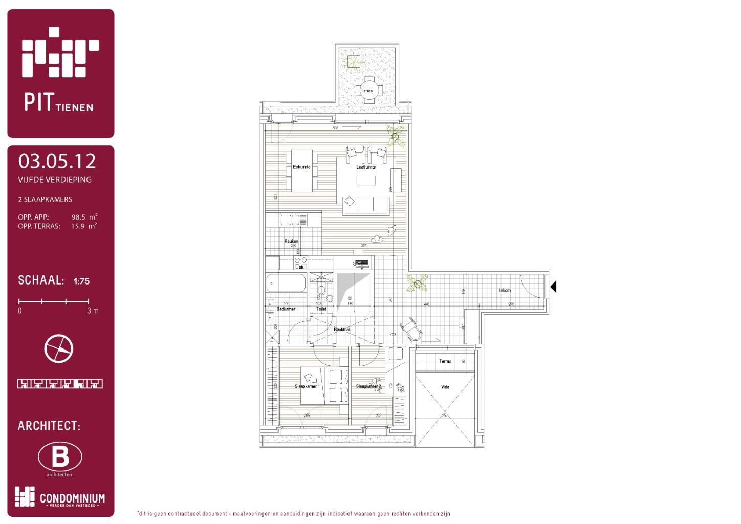 Appartement te koop in Tienen met 2 slaapkamers - foto 1