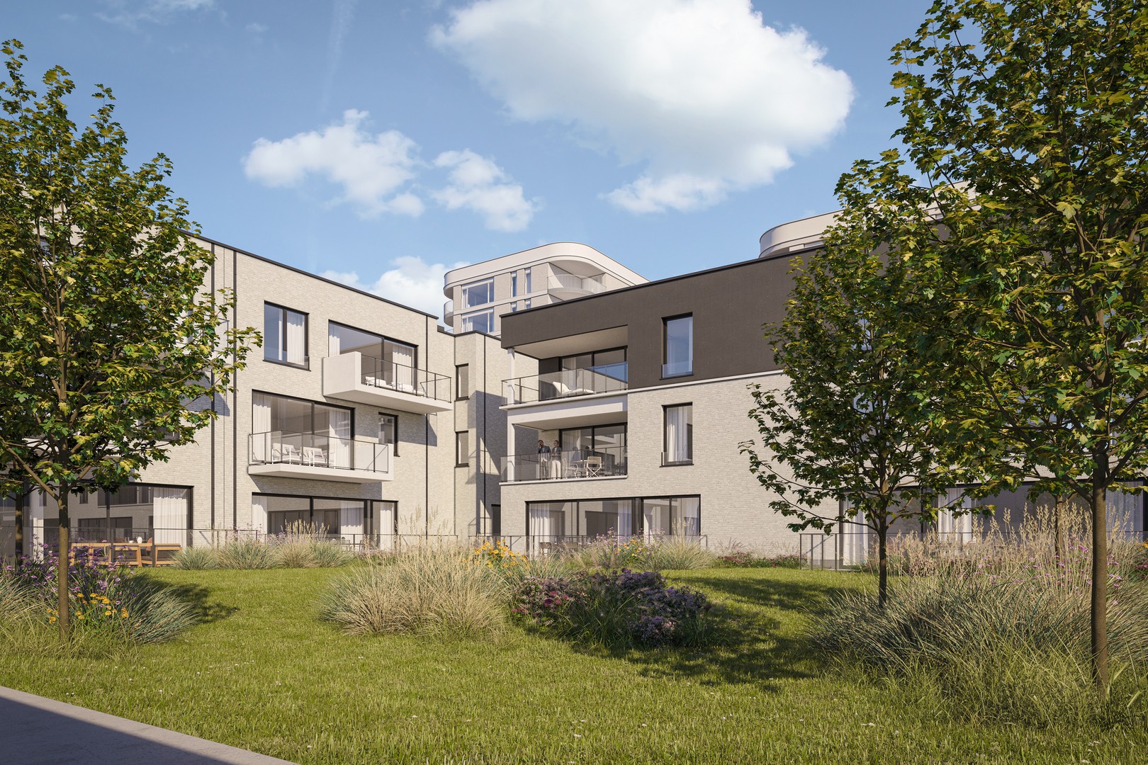 Logement neuf de plain-pied avec une vue magnifique sur un jardin intérieur entièrement aménagé. - photo 1