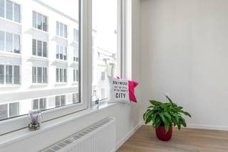 Nog op zoek naar een nieuw stekje? Dit tot in de puntjes gerenoveerd appartement op een uiterst centrale ligging kan uw nieuwe thuis worden! <br />Beschikbaar op 1-10.<br /><br />Indeling: <br />luchtige leefruimte met grote raampartijen en hoge plafonds. Open keuken voorzien van een koelkast met vriesvak, elektrisch kookvuur, dampkap en oven met aansluitend een praktische berging. Mooie badkamer met inloopdouche en lavabo. Toilet apart. 1 ruime slaapkamer. Overal parkettegel. <br /><br />Ligging<br />De Lombardenvest is een mooie straat in de Modewijk en gelegen tussen de Nationalestraat en de “Wilde Zee”. Je vindt op een steenworp van het appartement een waaier aan horeca en winkelmogelijkheden. Zeer goede verbinding openbaar vervoer vanaf de Groenplaats. <br />Maandelijkse kosten 50 euro voor de gemeenschappelijke delen en onderhoud voor de lift (appartement ligt op de 3e verdieping). <br /><br />Alle nutsvoorzieningen met eigen meters. Gunstig EPC van 82 kWh.<br />Afvalberging en fietsenberging voorzien in het gebouw.<br />Wees er snel bij en contacteer ons nu voor een afspraak ter plaatse!