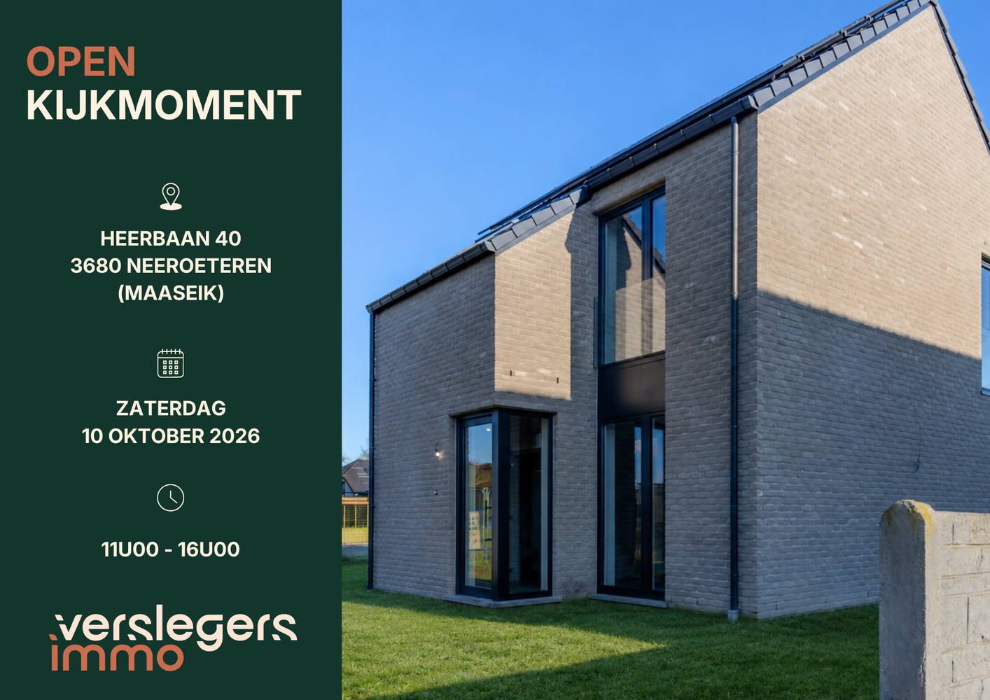Hedendaagse nieuwbouwwoning met drie slaapkamers op rustige ligging in Neeroeteren - foto 1