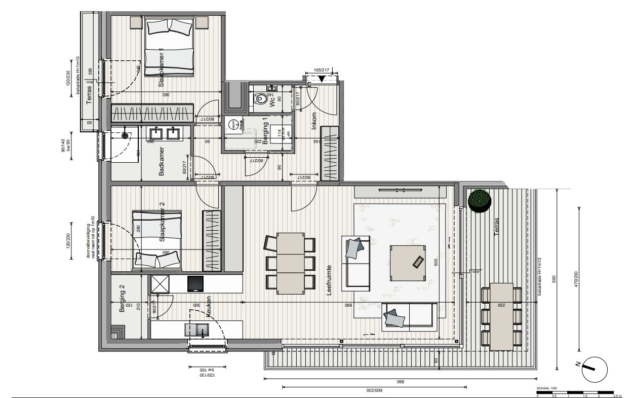 2 kamerappartement met zonnig terras - photo 5