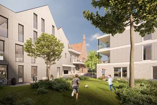 Residentie Gendarmerie bestaat uit twee delen. In beide gebouwen is er keuze uit diverse appartementen. In het nieuwbouwgedeelte wordt een moderne look beoogd.<br />Volume B is een volledig nieuwbouw<br /><br />De appartementen hebben variërende oppervlaktes van 95 m² tot 130 m².<br />Er is keuze tussen 2 of 3 slaapkamers. Alle appartementen beschikken over een ruim privaat terras met diverse zichten en oriëntaties.<br /><br />Stuk voor stuk pareltjes waar de sfeer van beide gebouwen wordt doorgetrokken in het interieur en de afwerking<br /><br />Residentie De Gendarmerie biedt naast residentiële entiteiten ook ruime handelsruimtes aan. De handelsruimtes worden casco aangeboden waardoor u zelf volledig kiest welke richting u uitgaat. Zowel een kantoorruimte alsook handelszaak kunnen zich perfect huisvesten op deze commerciële topligging langs de Brugse Ring.<br /><br />U heeft de mogelijkheid om een privatieve berging en/of staanplaats in de ondergrondse garage bij te kopen.<br />Het moderne nieuwbouwproject in combinatie met de klassevolle renovatie bezorgd de omgeving rond de Sint-Pieterskaai en de Vaarstraat de unieke uitstraling die ze verdient.