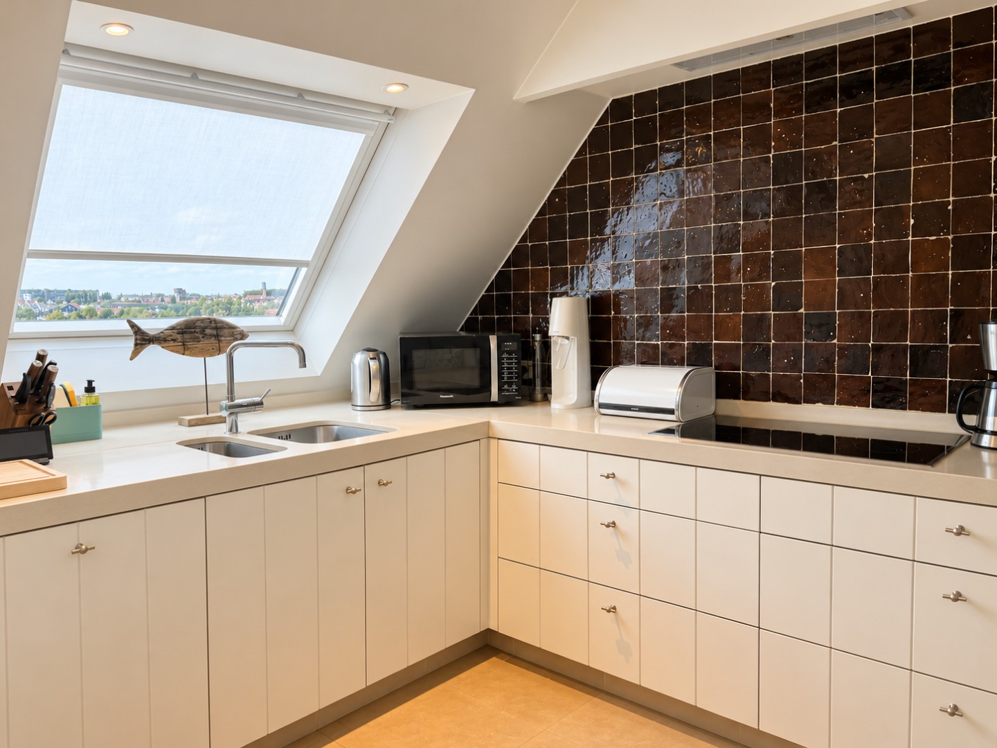 Prachtig duplexappartement met een zonneterras met open zicht, 2 slaapkamers in het centrum van Knokke. - foto 5