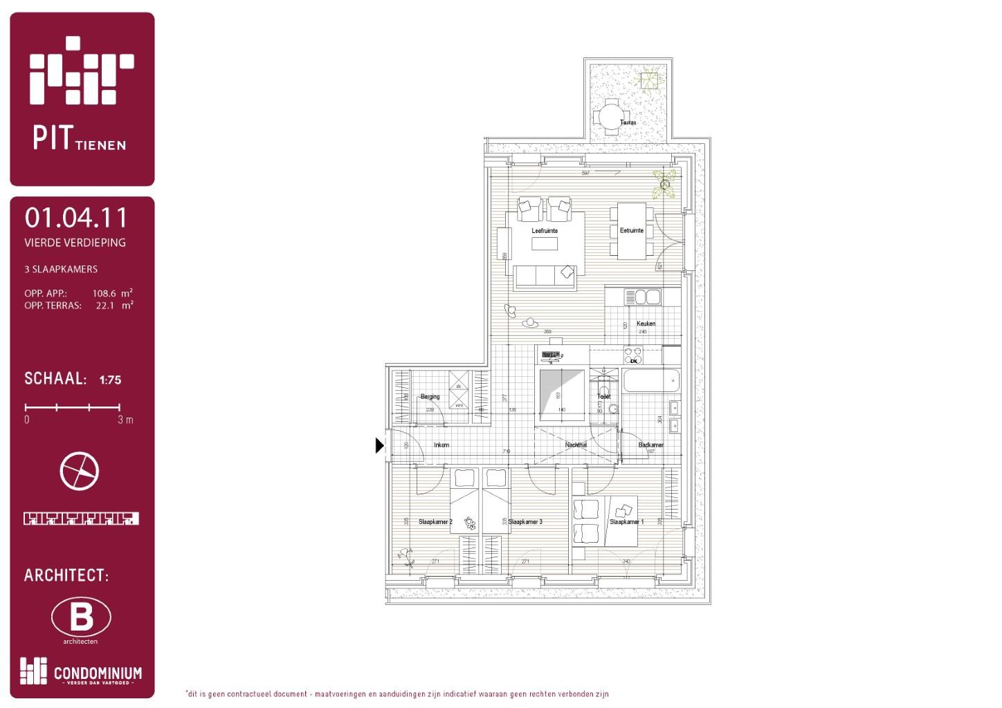 Appartement te koop in Tienen met 3 slaapkamers - foto 1