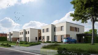 Deze <strong>nieuwbouwwoning</strong> is gelegen in de nabijheid van het centrum van Avelgem, met tal van lokale handelszaken, scholen en openbaar vervoer. Op wandelafstand van de Schelde, kortom een ideale combinatie tussen rust en comfort!<br /><br />Met een<strong> bewoonbare oppervlakte van 180m²</strong>, werd aandacht besteed aan een aangenaam ruimtegevoel gecombineerd met een volledige afwerking met kwalitatieve materialen. <strong>Indeling </strong>gaat als volgt: inkomhal, gastentoilet, berging/wasplaats, woon- en eetkamer met een goed uitgeruste keuken. De bovenverdieping bestaat uit een overloop, een badkamer,<strong> 3 slaapkamers </strong>en berging. Verder geniet deze woning van een volledig omheinde tuin met <strong>aangelegd terras</strong>.<br /><br /><strong>Kenmerken</strong>: Ventilatiesysteem C, regenwater, warmtepomp, zonnepanelen, vloerverwarming, inspraak in materiaalkeuze: sanitaire toestellen, keukenmeubilair, keuken toestellen, vloeren...<br /><br />Prijzen excl. BTW , registratie en andere kosten.<br />Meer info? Contacteer Kyamo De Smet: 0479 06 13 71