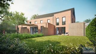 Op een uitstekende locatie te centrum Berlaar bevindt zich dit prachtige kleinschalig nieuwbouwproject bestaande uit 3 nieuwbouwwoningen, 1 HOB en 2 gesloten bebouwingen.<br /><br />De woningen zijn voorzien van 4/5 gunstige slaapkamers met charmante tuin. Dit alles zorgt voor een unieke combinatie tussen rust en bereikbaarheid met invalswegen, omliggende gemeenten en oprit autostrade binnen handbereik.<br /><br />We betreden de woningen via de inkomhal met apart gastentoilet. Verder biedt de inkomhal toegang tot de zeer lichtrijke leefruimte door de vele raampartijen. Aansluitend bevindt zich de keuken dewelke voorzien is van alle hedendaagse kwalitatieve toestellen met aanpalende geriefelijke berging. <br /><br />Vanuit de leefruimte, verleend de trap ons toegang tot het 1 ste verdiep. Deze maakt plaats voor 3 gunstige slaapkamers, volledig uitgeruste badkamer en apart toilet.<br /><br />Tot slot geeft de vaste trap connectie naar de bovenste verdieping. Hier bevindt zich slaapkamer nummer 4 én is er de aanwezigheid van een polyvalente zolderruimte (mog. tot 5 de slaapkamer).<br /><br />Alle woningen genieten privatieve, overdekte parkeergelegenheid met aansluitend tuinberging of ruimte om fietsen te kunnen stallen.<br /><br />Standaard wordt er gebruik gemaakt van warmtepomp met vloerverwarming, ventilatiesysteem en zonnepanelen wat zorgt voor een energiezuinig leefcomfort.<br /><br />Tot slot zorgt het exceptioneel lastenboek voor een vrije keuze in afwerking!