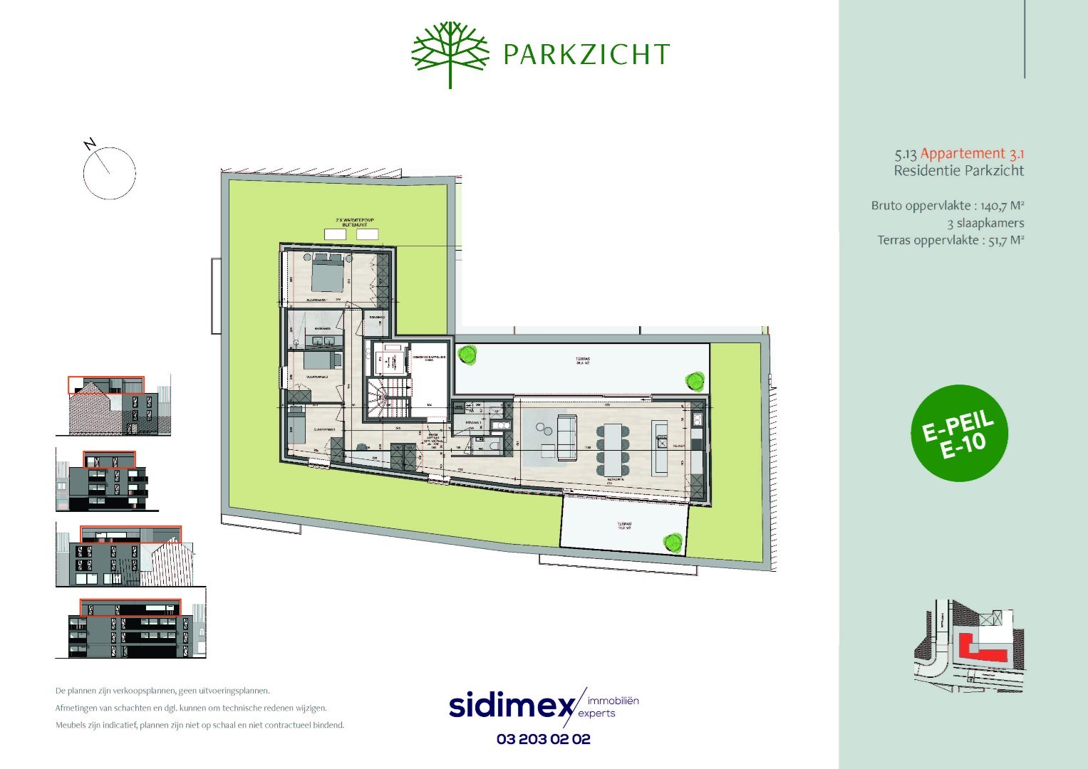 Unieke penthouse van ca. 140,7 m² en een terras van ca. 51,7 m² - foto 5