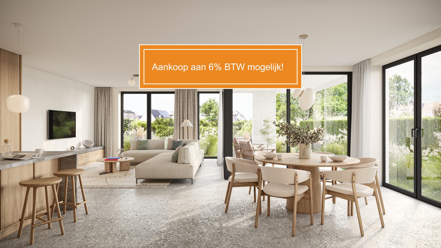 Gelijkvloers app. met 1 slpkr in uniek nieuwbouwproject - foto 1